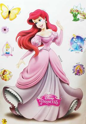 Style My Home 50 cm Beautiful Girl's Favourite Cartoon Character Wall Sticker 50 cm x 25 cm, Wall Art Sticker for Kids Room, Play Room, Bedroom, Living Room, Hall Decoration Removable Sticker