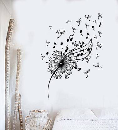 Xskin 45 cm Dandelions Musical Notes Lightness Self Adhesive Sticker