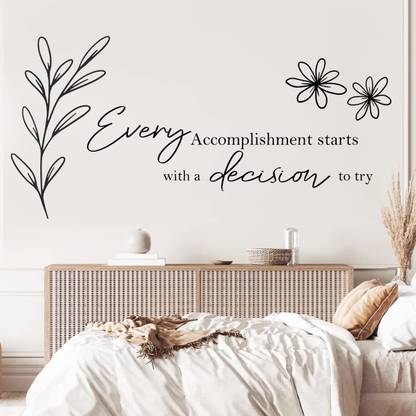 Vasl 96 cm Motivational Quotes Wall Stickers for Home & Office / Wall Decals for Study Room Self Adhesive Sticker