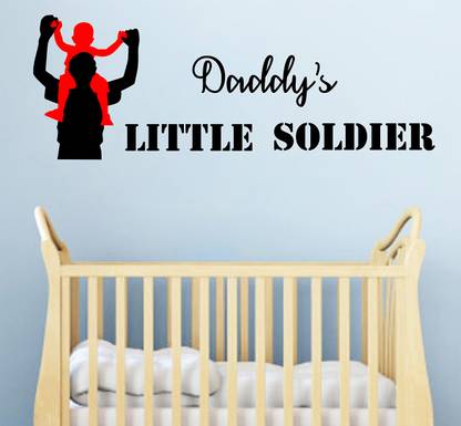 Wollfill 57 cm Daddy's Little Soldier Wallsticker Self Adhesive Sticker