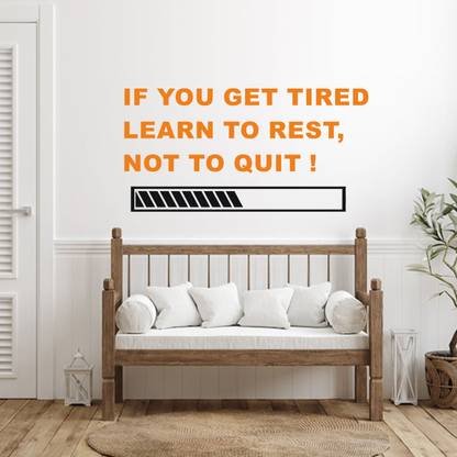 RehanDecors 58 cm Learn To Rest Motivational Quote Wall Sticker Size -23X16 Inches Removable Sticker