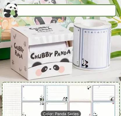 Giftiya 2.5 inch Cute Panda Paradise 256-Piece Peel Off Sticky Note Set Self Adhesive Sticker