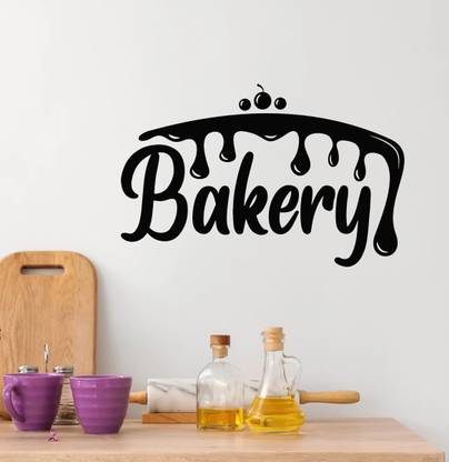 STIKHUB 60 cm cake bakery wall stickres Self Adhesive Sticker