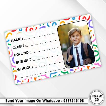 Pixify 10 cm Notebook Name Slip Self Adhesive Sticker