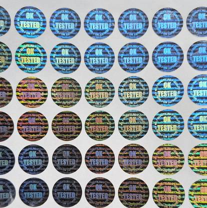 youlogic 1.5 cm OK TESTED Hologram Sticker, 15X15 HOLOGRAM PACK OF 800 PC Self Adhesive Sticker