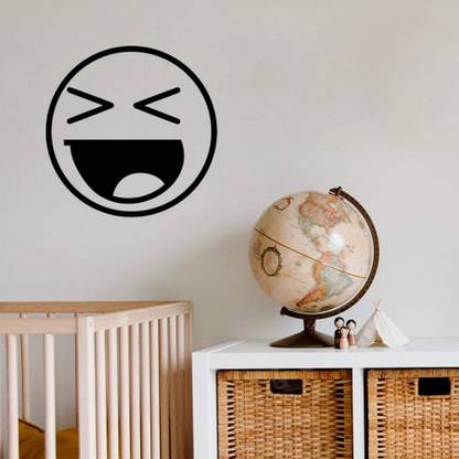 SnappyVinyl 29 cm Smiley Happy Face Self Adhesive Sticker