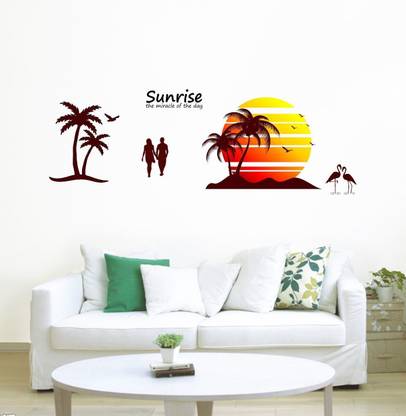 ZEN TREK 45 cm Sunrise Positive Day Quotes Self Adhesive Sticker