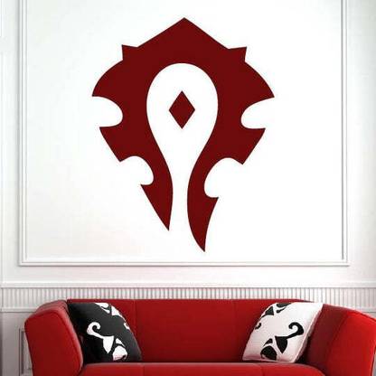 SnappyVinyl 40 cm WoW Warcraft Horde Logo Self Adhesive Sticker