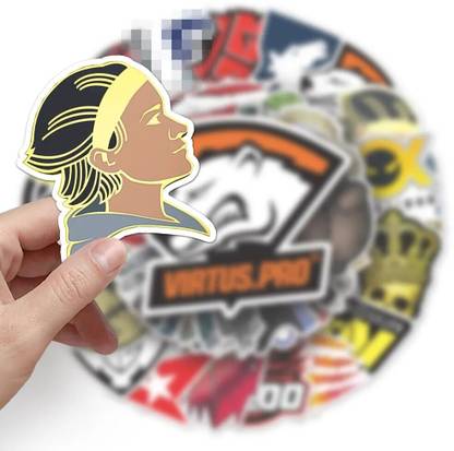 BSDK Gaming 8.5 cm Anime Stickers Set - 50Pcs CS:GO Vinyl Stickers For Laptop & Phone, Waterproof Self Adhesive Sticker