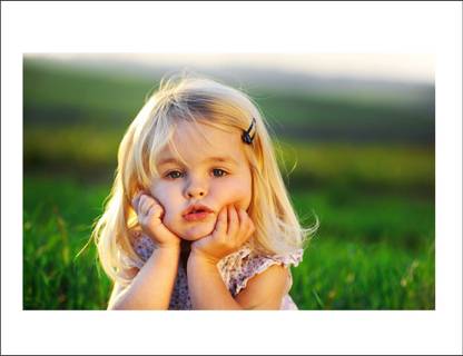 Vijaya enterprises 80 cm Cute girl baby poster Kidsroom,livingroom,wall poster size (80x50cm) Self Adhesive Sticker