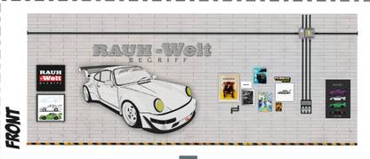 ZET 15 cm RWB Diorama Sticker for Hotwheels Garage Self Adhesive Sticker