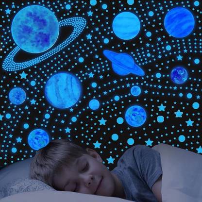 jayp enterprises 30 cm Glow in the dark star celling and wall sticker Bedroom and Guestroom Glow in the Dark Sticker