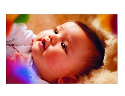 Vijaya enterprises 80 cm Sweet baby playing poster kidsroom,home ,wall poster size (80x50cm) Self Adhesive Sticker