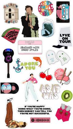 Yaduvanshi 4 cm HARRY STYLES PHONE STICKERS Self Adhesive Sticker