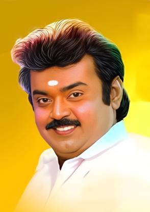 Dumdic 30 cm Vijayakanth A4 Strong Self Adhesive Sticker