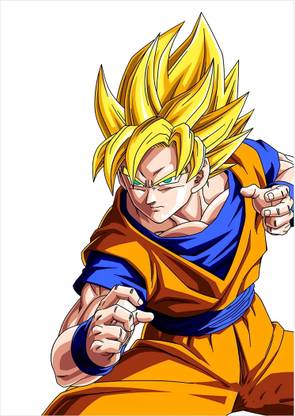 Eltass 30 cm Goku wall sticker - Anime goku wall sticker - Dragon ball z Self Adhesive Sticker