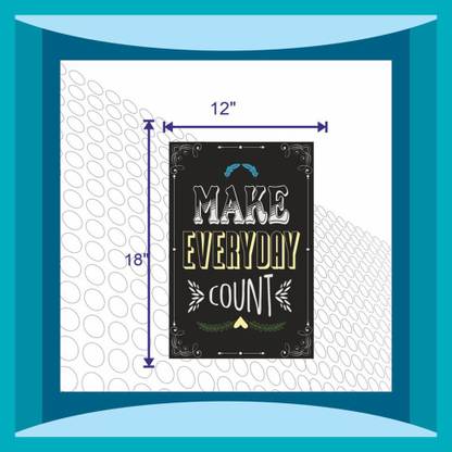 Decoar Nirmal 18 inch Make everyday count digital print poster size (12x18 inch) Self Adhesive Sticker