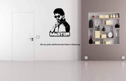 STIKHUB 60 cm MR. VIJAY THALAPATI MASTER MOVIE WALL STICKER Self Adhesive Sticker