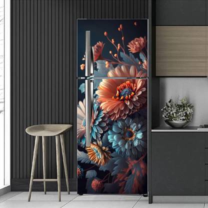 RKDigital Mart 160 cm Double Door Fridge Sticker Removable, Easy to Apply Sticker Size: 61x160 Cm Self Adhesive Sticker
