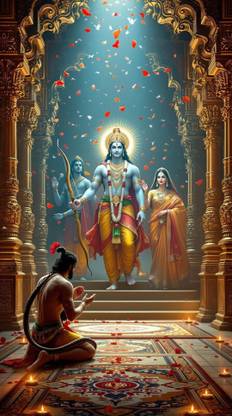 swaroopa 16.5 inch shri ram raghav A3 size non tearable sticker Self Adhesive Sticker