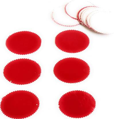 90 Degree 6 cm Notary Seal Stamp Self Adhesive Stickers Red Paper Round Document Registered 100 Self Adhesive Sticker