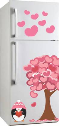 sr enterprises 95 cm heart shape tree refrigerator design(48x95) Self Adhesive Sticker