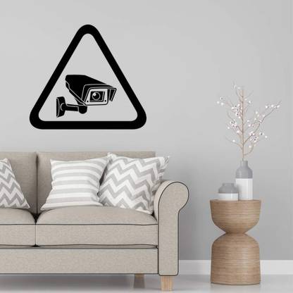 Xskin 29 cm Security Camera Sign2 Wall Decals, Easy to Apply and Remove Self Adhesive Sticker