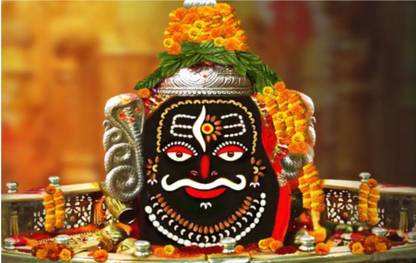 SAI DESIGNS 99 cm mahakal wall sticker Self Adhesive Sticker