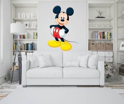 M S CREATION 56 cm print craft cartoon wall sticker Self Adhesive Sticker