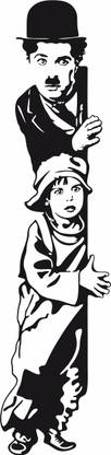 Delight Decor 127 cm charlie chaplin with booy Self Adhesive Sticker