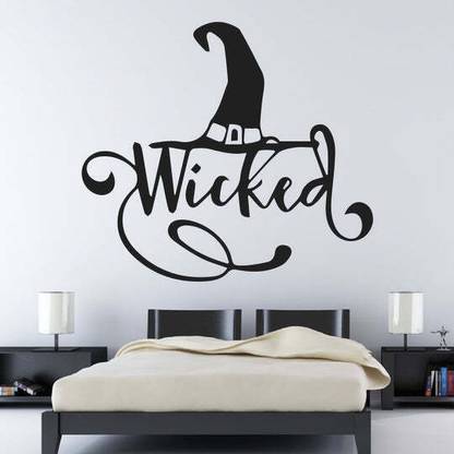 Xskin 45 cm Wicked Witches Hat Halloween Wall Self Adhesive Sticker