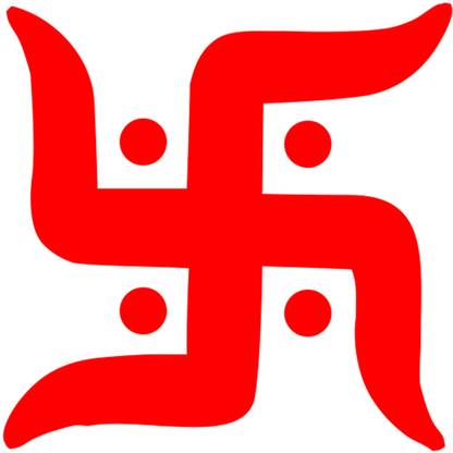 ShubhFly 15 cm Swastik Sticker for Wall, Door and Mandir Self Adhesive Sticker