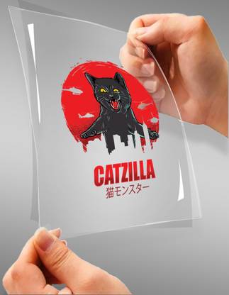 teesgraphy 300 inch CATZILLA DIY STICKY Non-Reusable Sticker