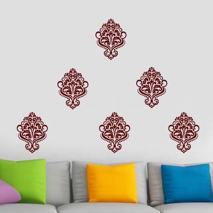 STICKER STUDIO 30 cm Wall Sticker (Bengali motif,Surface Covering Area - 180 x 132 cm) 6 Qty. Removable Sticker