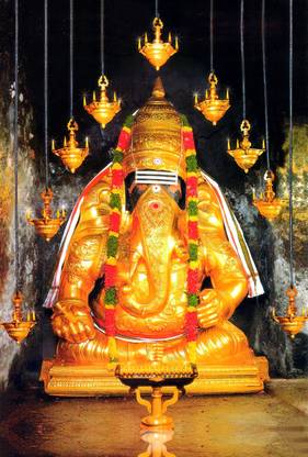 ShubhFly 47 cm Pillayarpatti Karpaga Vinayagar Wall Sticker for Home Decor Self Adhesive Sticker