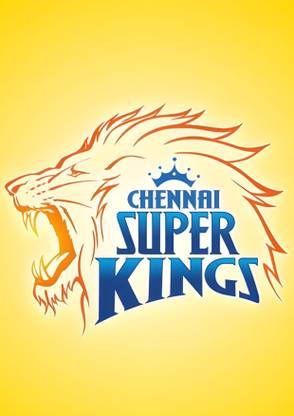 Dumdic 30 cm Logo Chennai Super Kings A4 Strong Self Adhesive Sticker