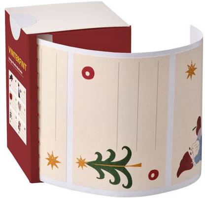 IKEA 7.4 cm Stickers, Santa Claus pattern off-white, 50 pack Non-Reusable Sticker