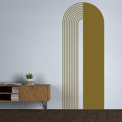 InkHex 110 cm Aesthetic Curve Wall Sticker Self Adhesive Sticker