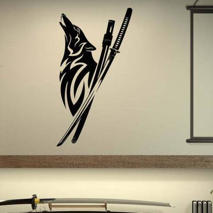 Xskin 57 cm Japanese Samurai Katana Self Adhesive Sticker