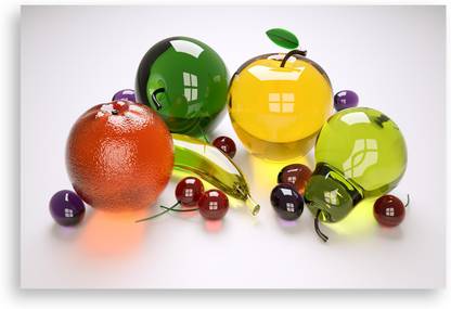 PRINTHUBS 45.72 cm Veggies Fruits Kitchen Sticker Poster Tile Wall Home Decal (Size 12x18 Inch)S27 Self Adhesive Sticker