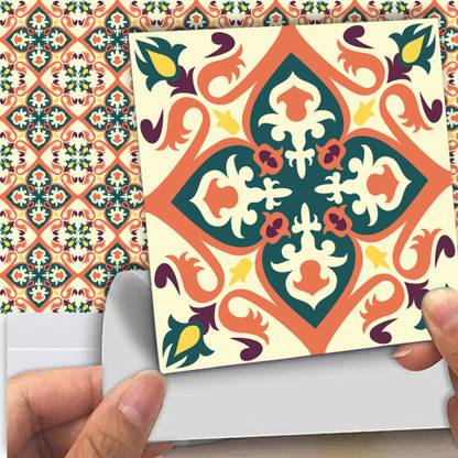 Sonsky 6 inch x 6 Inch Floor Stickers: Infuse Fun and Functionality into Your Home With Self Adhesive Sticker