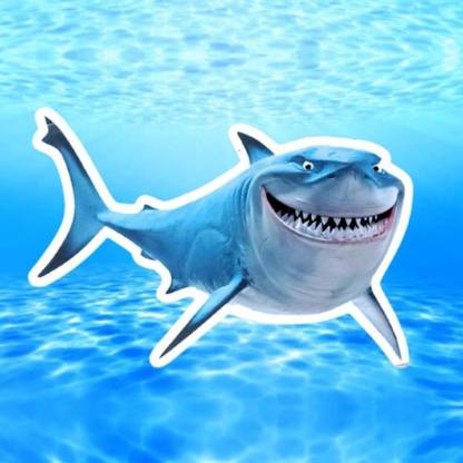 Partywala 30 cm Finding Nemo Theme Cut Outs (Bruce) Reusable Sticker