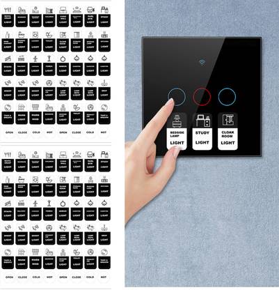 HASTHIP 2 cm Switch Label ID Sticker Set Icon Switch Sticker Waterproof Switch Label Stickers Self Adhesive Sticker