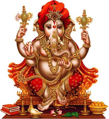 Décor Kraft 58 cm Ganesh Ji Wall Sticker & Decal Self Adhesive Sticker