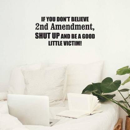 Xskin 29 cm 2nd Amendment Gun Wall Decals Easy to Apply Self Adhesive Sticker