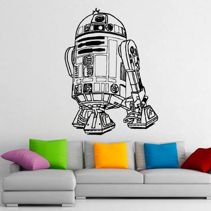 Xskin 43 cm robot , Wall Stickers Home Decor Waterproof Wall Decals Self Adhesive Sticker
