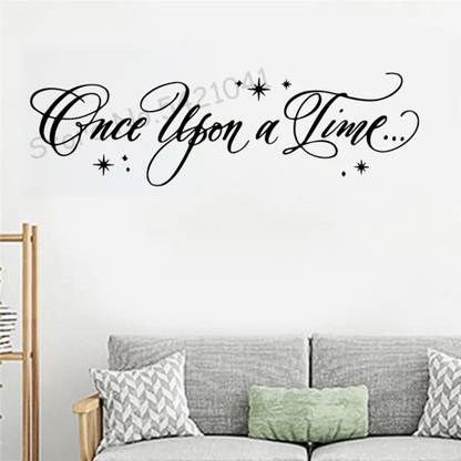 Xskin 57 cm Creative once upon a time, Wall Stickers Home Decor Waterproof Wall Decals Self Adhesive Sticker