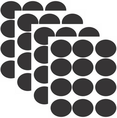 Flipkart SmartBuy 4 cm Waterproof Chalkboard Label Stickers for Storage Organizer (Standard, Black, 48 Piece) Self Adhesive Sticker
