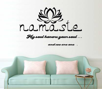 classyclothes 49 inch Classy Namaste Wall Sticker Self Adhesive Sticker