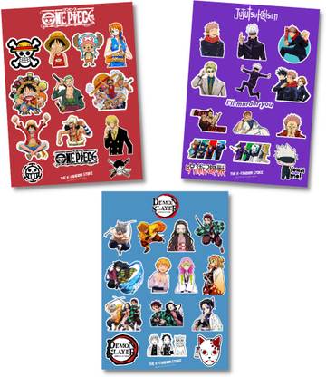 The K Fandom 21 cm Waterproof Vinyl Anime Sticker (One Piece, Demon Slayer, Jujutsu Kaisen Sticker) Self Adhesive Sticker